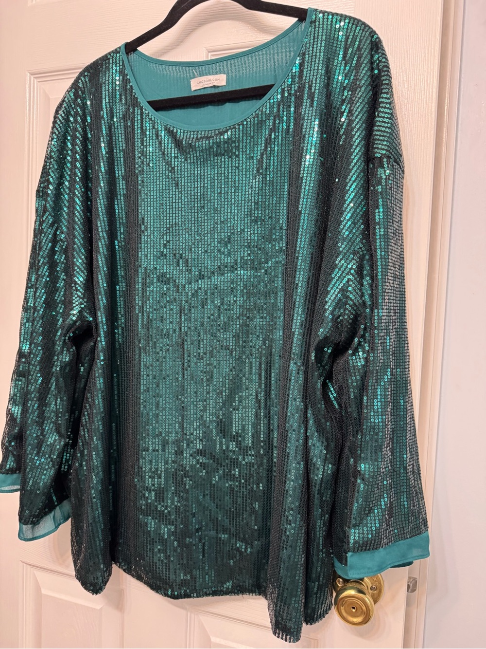 Sequined Green Women’s Top -